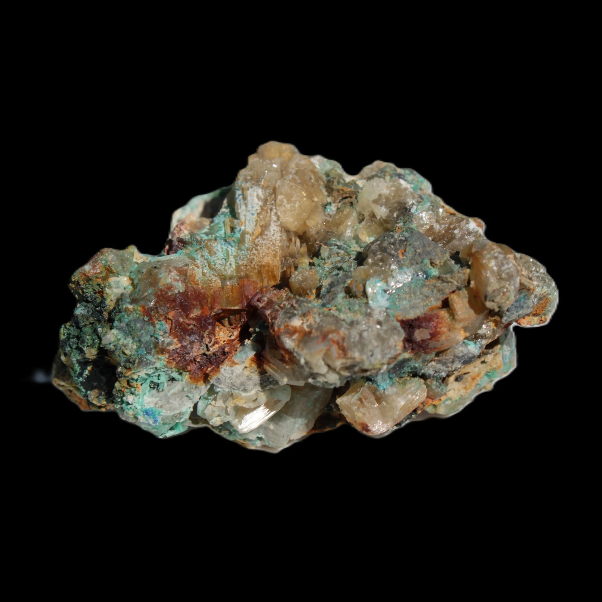 Terminated Cerussite crystal with Chrysocolla 58g Rocks and Things