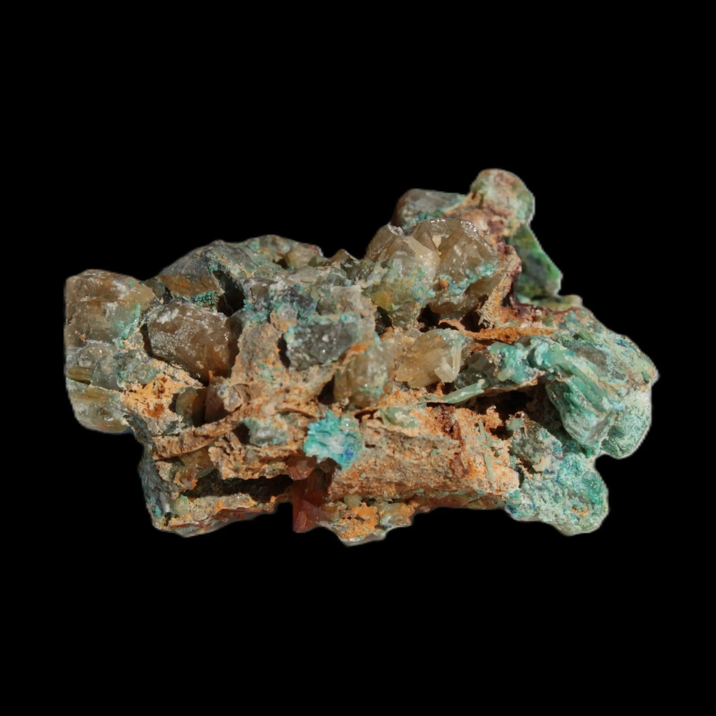 Terminated Cerussite crystal with Chrysocolla 58g Rocks and Things