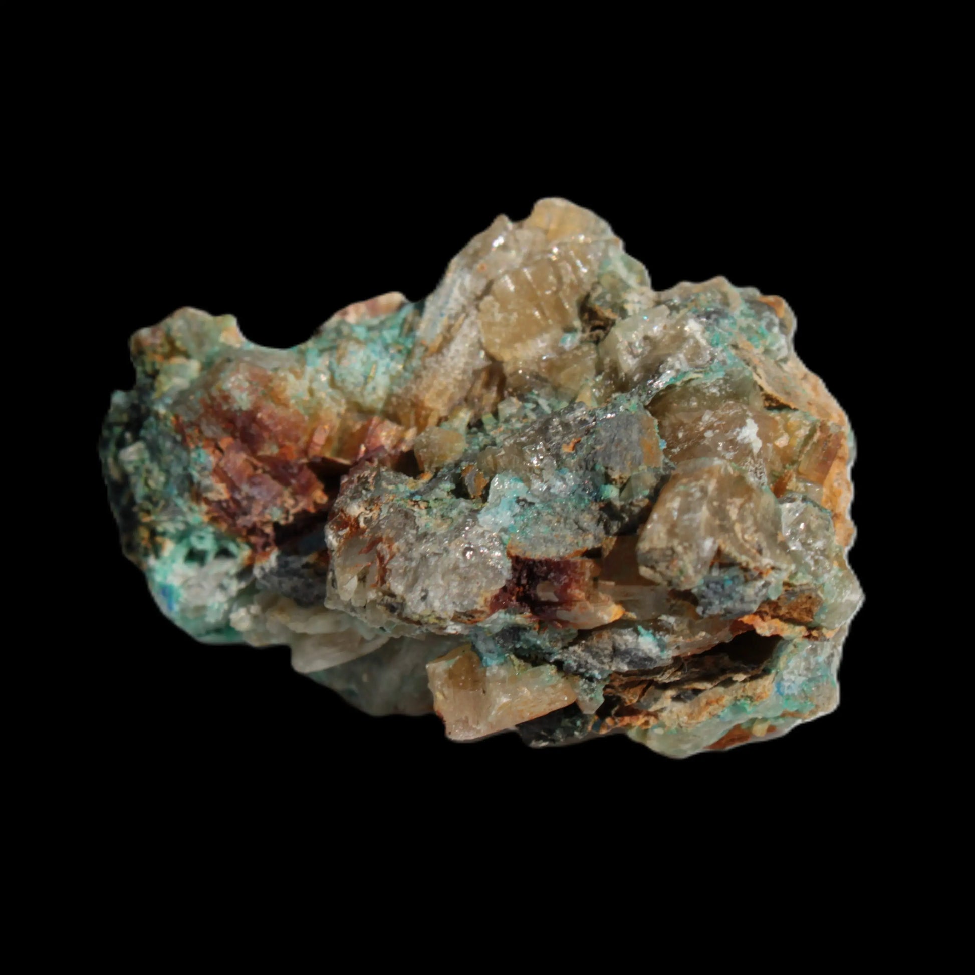 Terminated Cerussite crystal with Chrysocolla 58g Rocks and Things