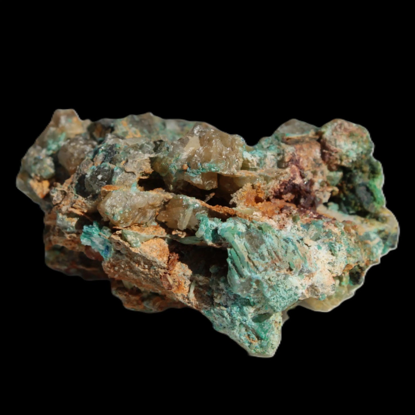 Terminated Cerussite crystal with Chrysocolla 58g Rocks and Things