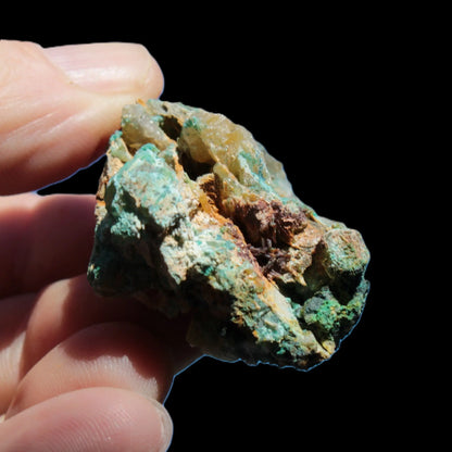 Terminated Cerussite crystal with Chrysocolla 58g Rocks and Things