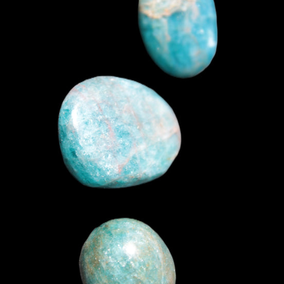 Three Blue Apatite polished stones 20-22g Rocks and Things