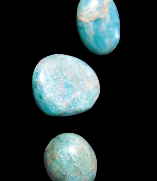 Three Blue Apatite polished stones 20-22g Rocks and Things