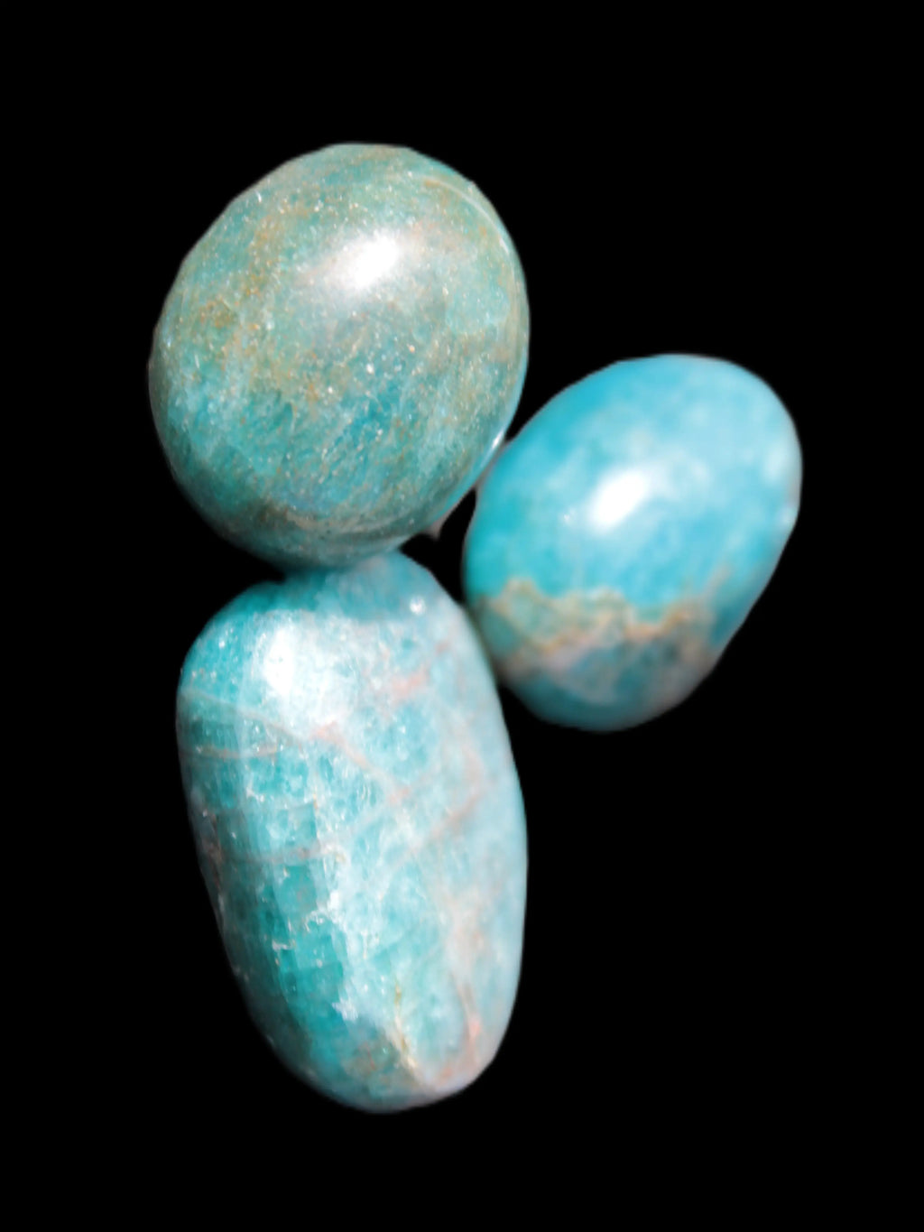 Three Blue Apatite polished stones 20-22g Rocks and Things