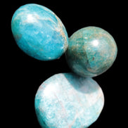 Three Blue Apatite polished stones 20-22g Rocks and Things