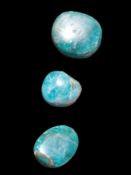 Three Blue Apatite polished stones 20-22g Rocks and Things