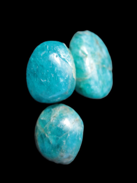 Three Blue Apatite polished stones 20-22g Rocks and Things