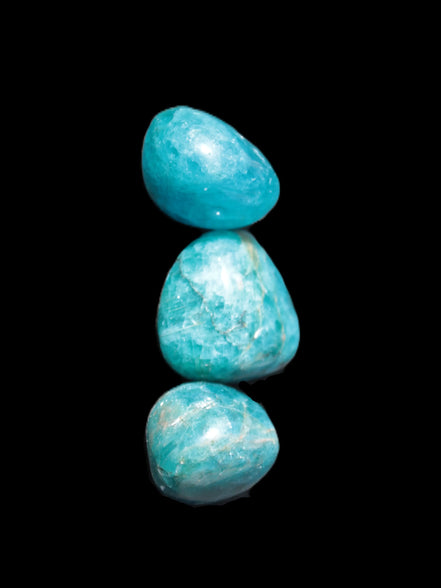Three Blue Apatite polished stones 20-22g Rocks and Things Store