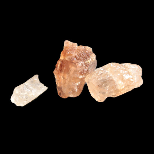 Three Brandy Topaz natural crystals from Skardu, Pakistan 7.7-8.5g Rocks and Things Store