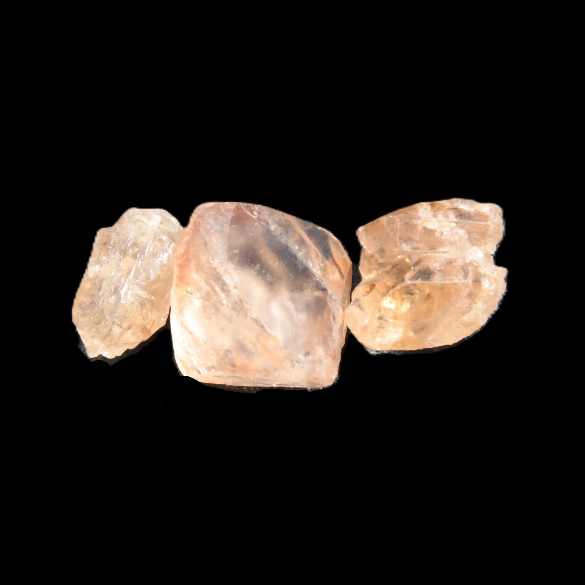 Three Brandy Topaz natural crystals from Skardu, Pakistan 7.7-8.5g Rocks and Things Store