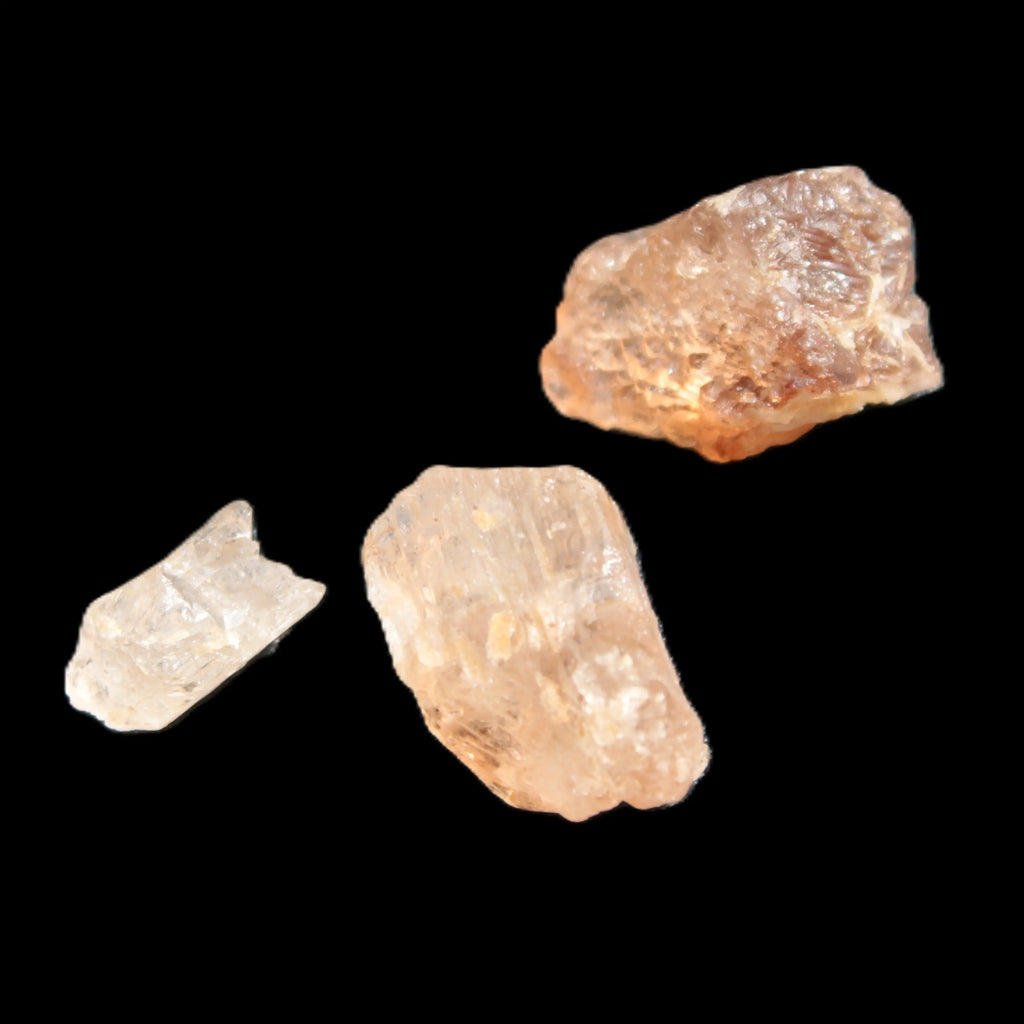 Three Brandy Topaz natural crystals from Skardu, Pakistan 7.7-8.5g Rocks and Things Store