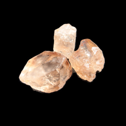 Three Brandy Topaz natural crystals from Skardu, Pakistan 7.7-8.5g Rocks and Things Store