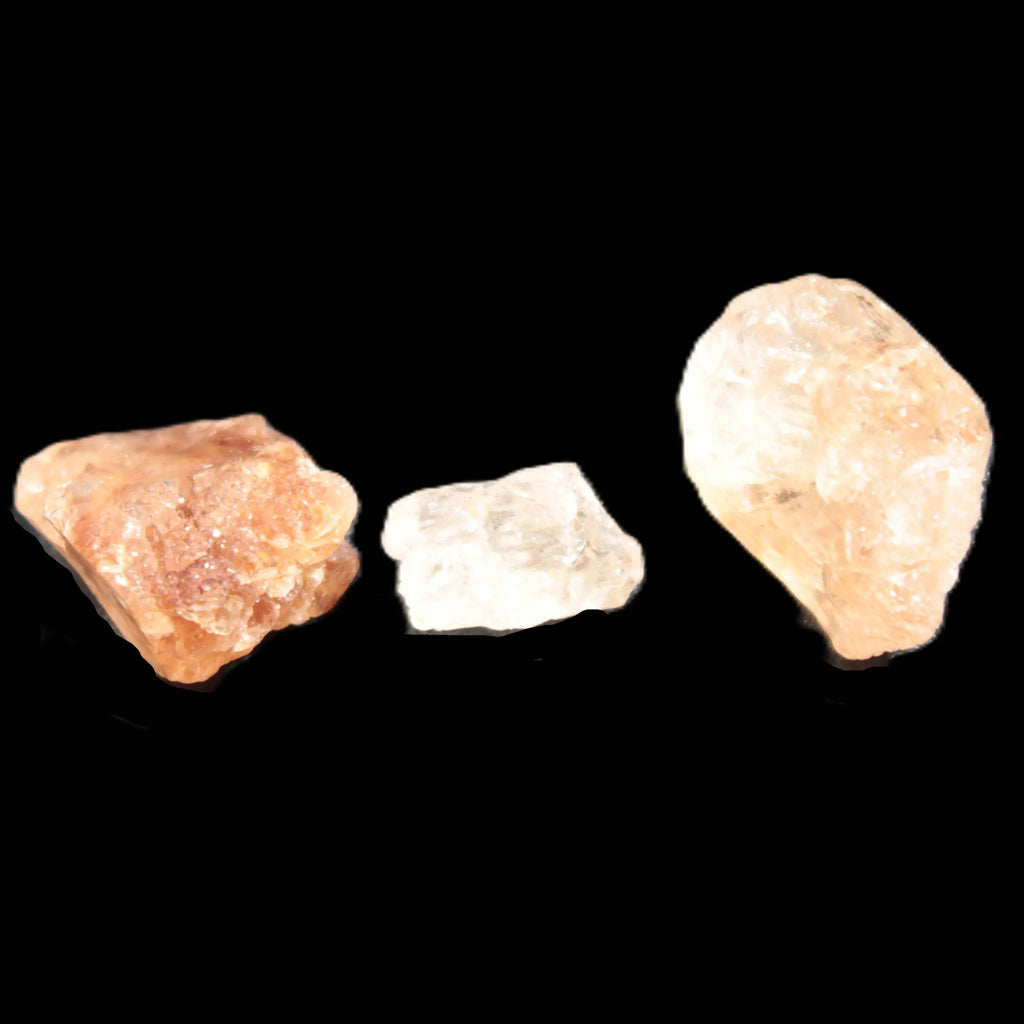 Three Brandy Topaz natural crystals from Skardu, Pakistan 7.7-8.5g Rocks and Things Store