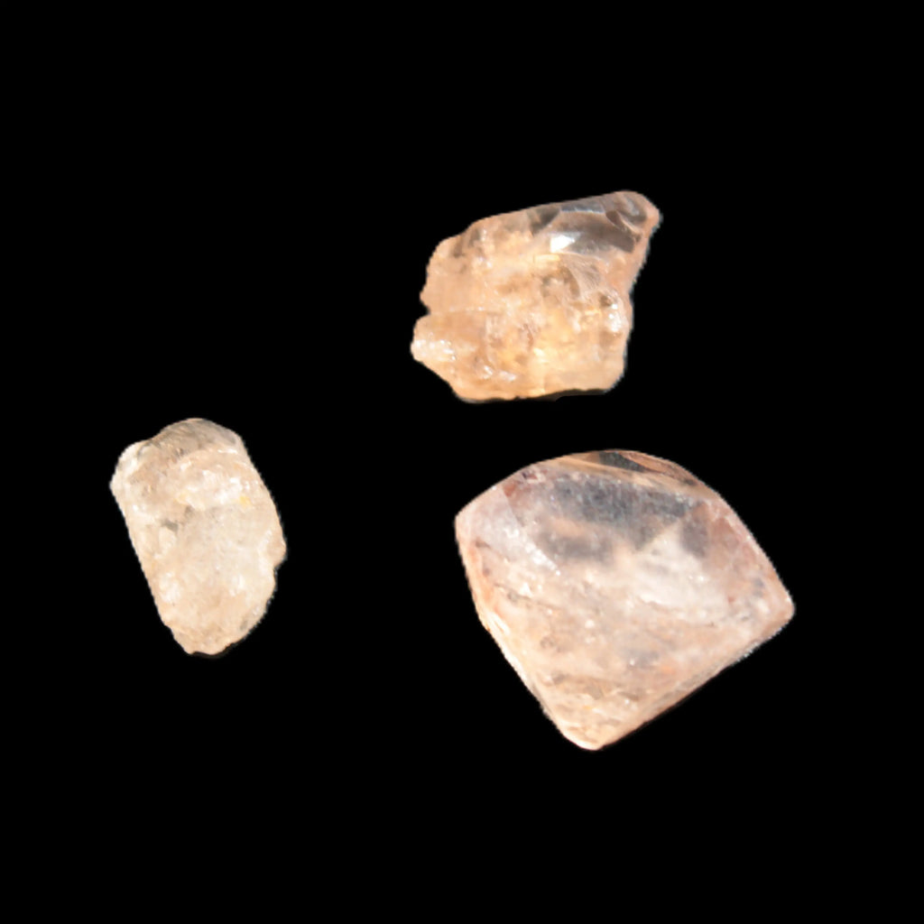 Three Brandy Topaz natural crystals from Skardu, Pakistan 7.7-8.5g Rocks and Things Store