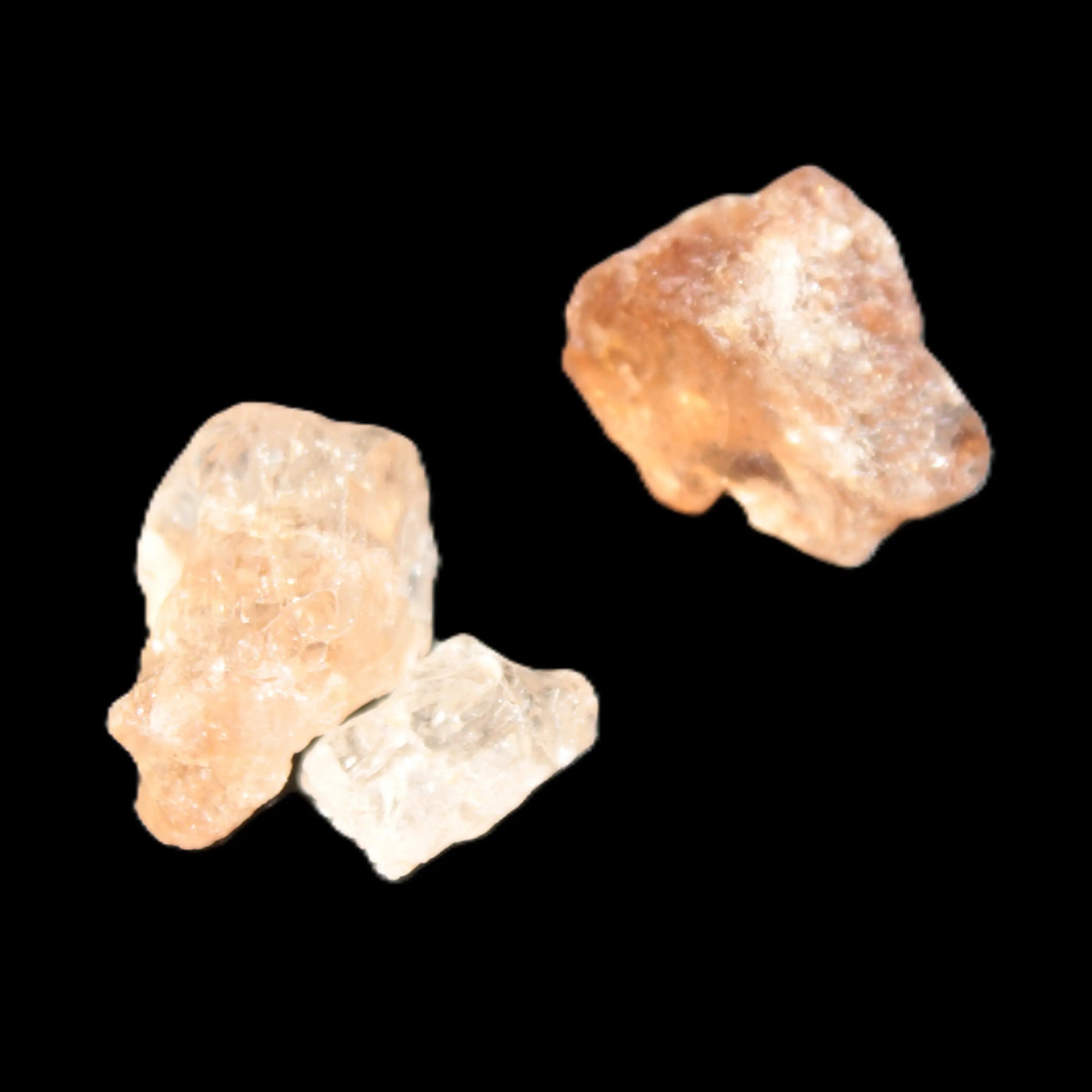 Three Brandy Topaz natural crystals from Skardu, Pakistan 7.7-8.5g Rocks and Things Store