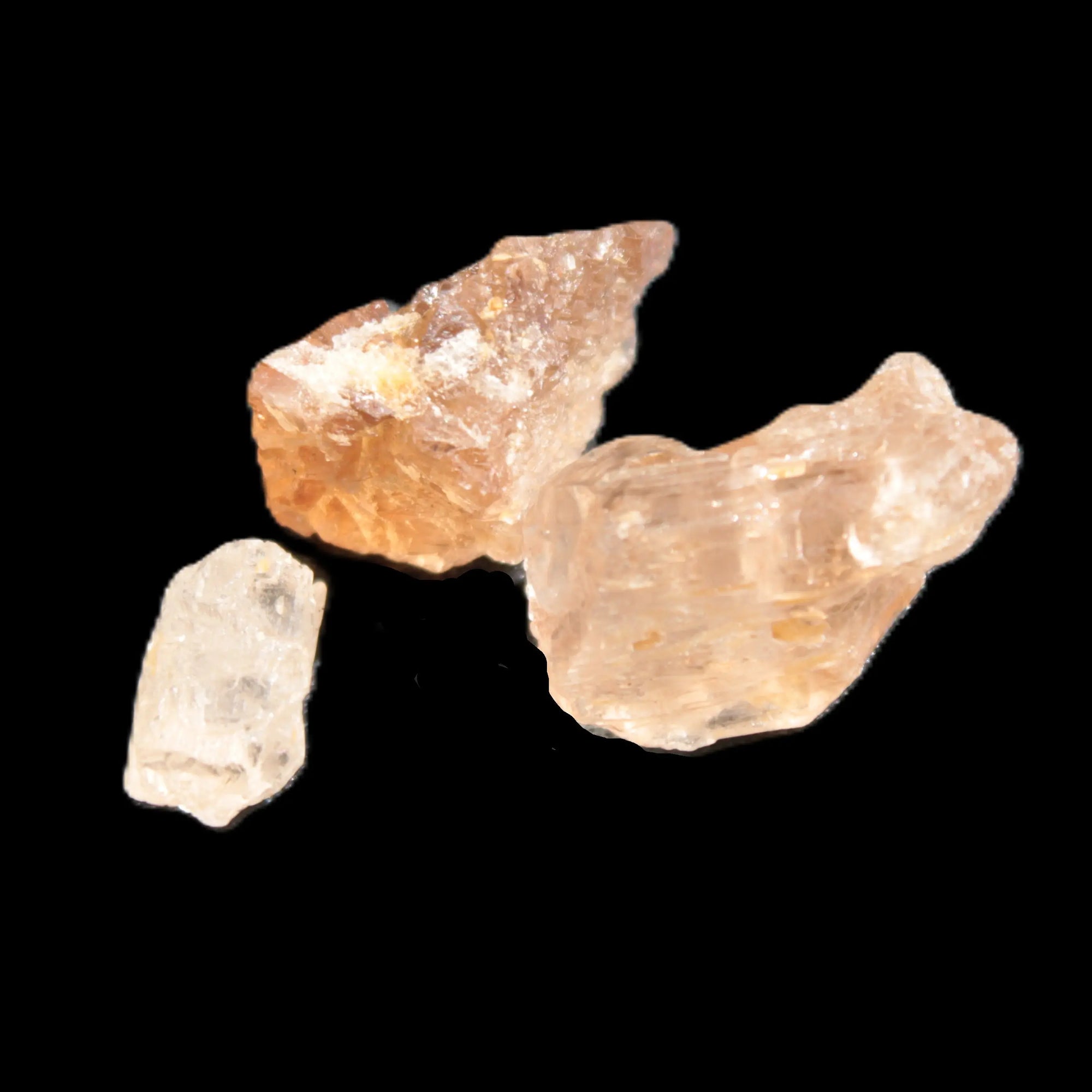 Three Brandy Topaz natural crystals from Skardu, Pakistan 7.7-8.5g Rocks and Things Store