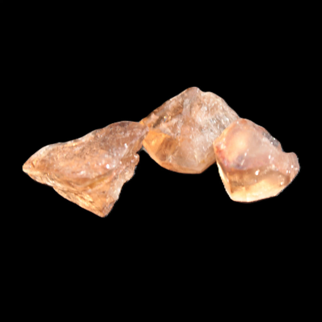 Three Brandy Topaz natural crystals from Skardu, Pakistan 7.7-8.5g Rocks and Things Store