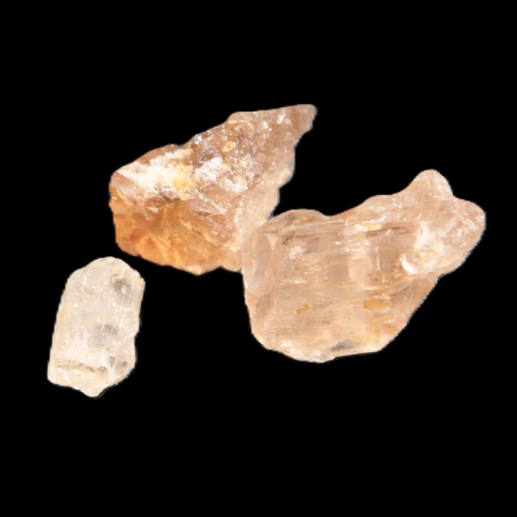 Three Brandy Topaz natural crystals from Skardu, Pakistan 7.7-8.5g Rocks and Things Store