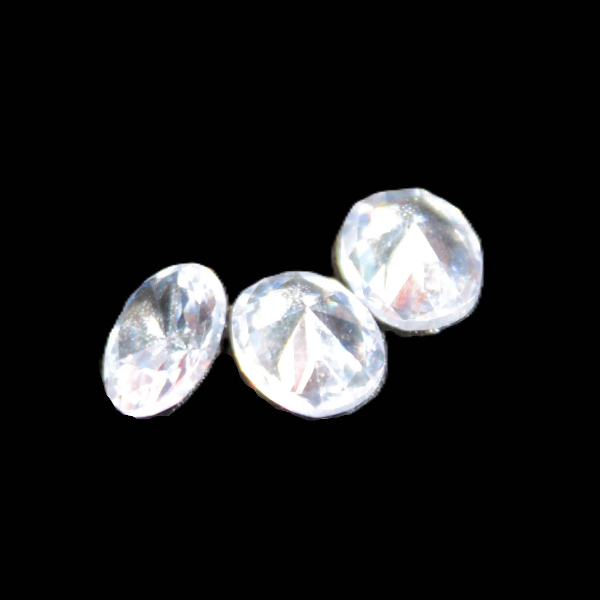 Three Zirconia Asher cut crystals 9.5ct 1.9g Rocks and Things Store