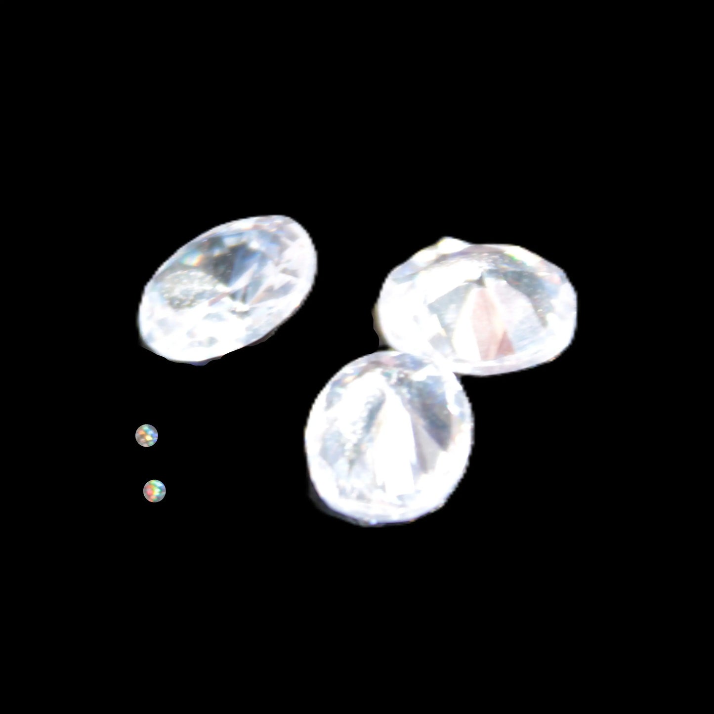 Three Zirconia Asher cut crystals 9.5ct 1.9g Rocks and Things Store