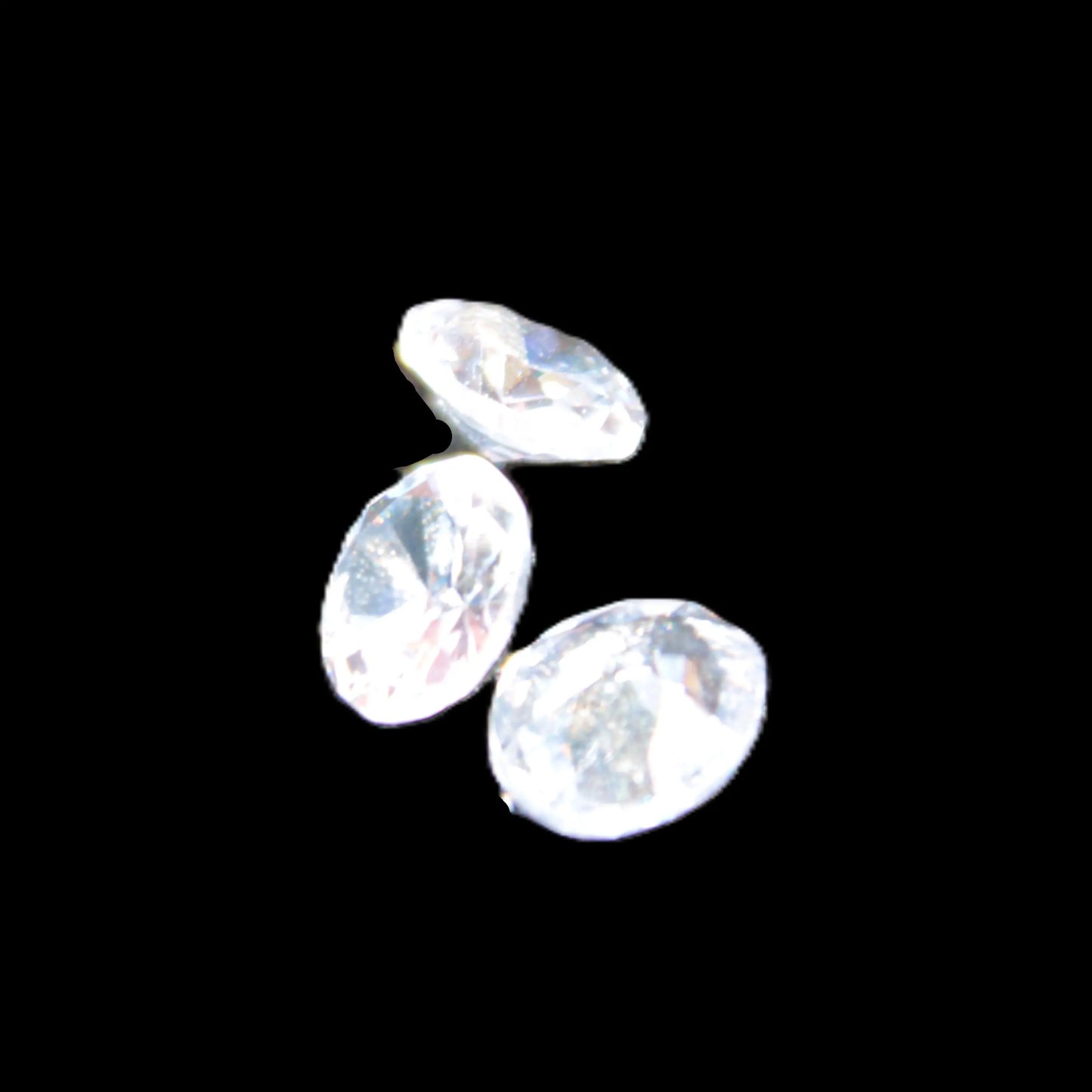 Three Zirconia Asher cut crystals 9.5ct 1.9g Rocks and Things Store