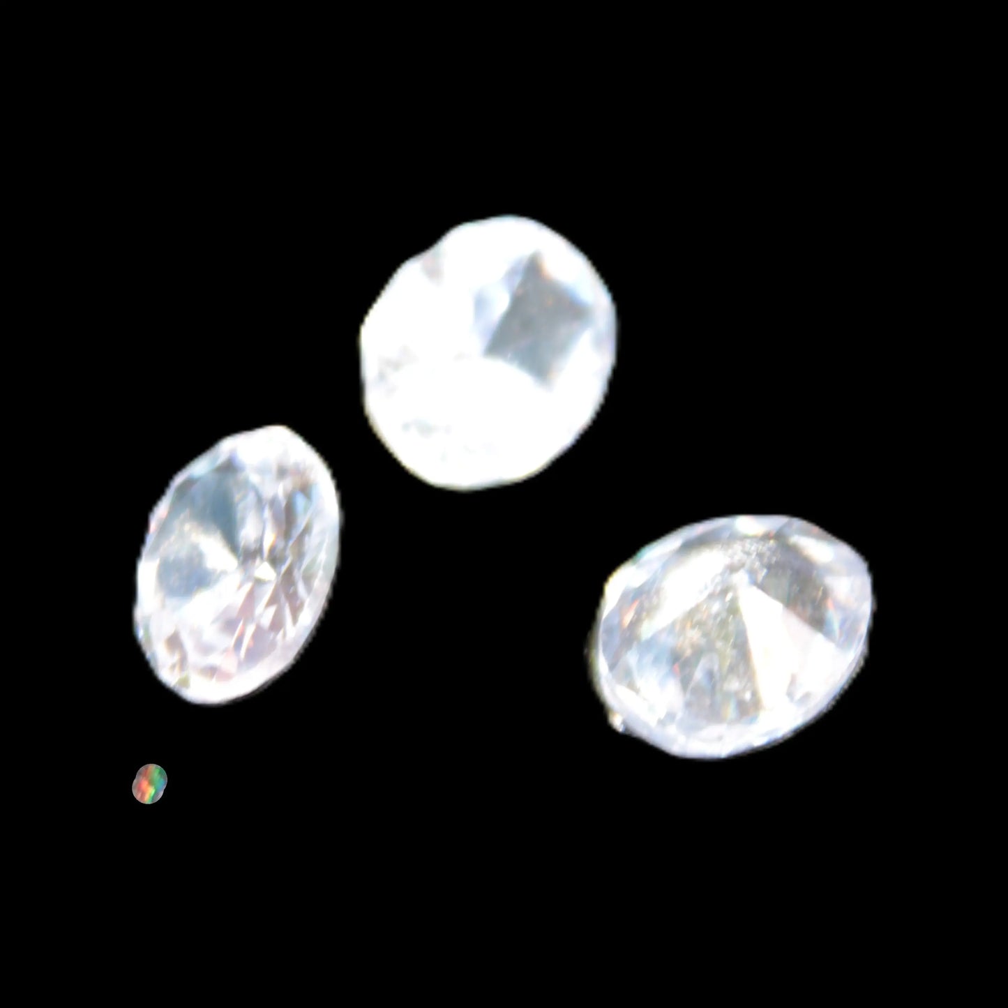 Three Zirconia Asher cut crystals 9.5ct 1.9g Rocks and Things Store