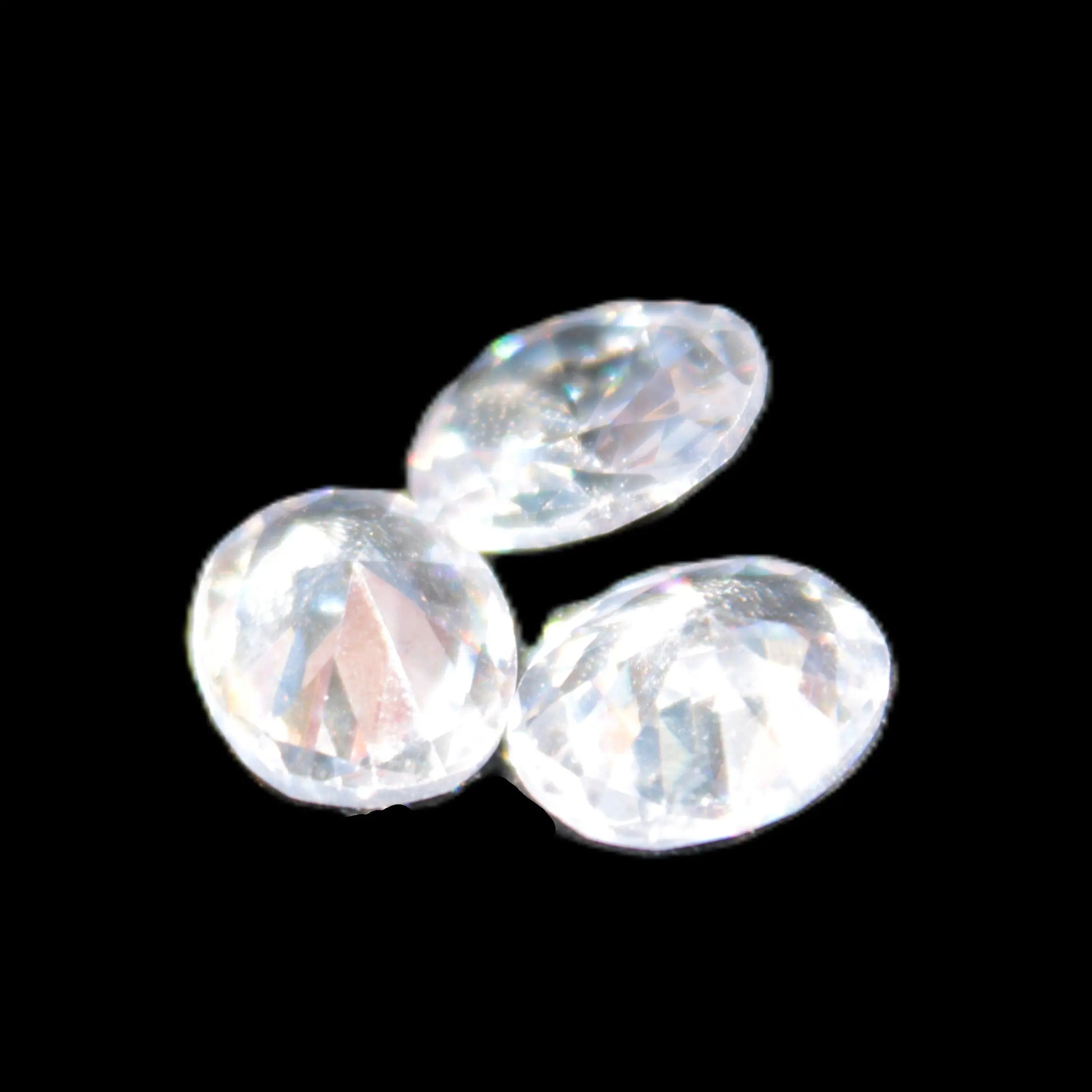 Three Zirconia Asher cut crystals 9.5ct 1.9g Rocks and Things Store