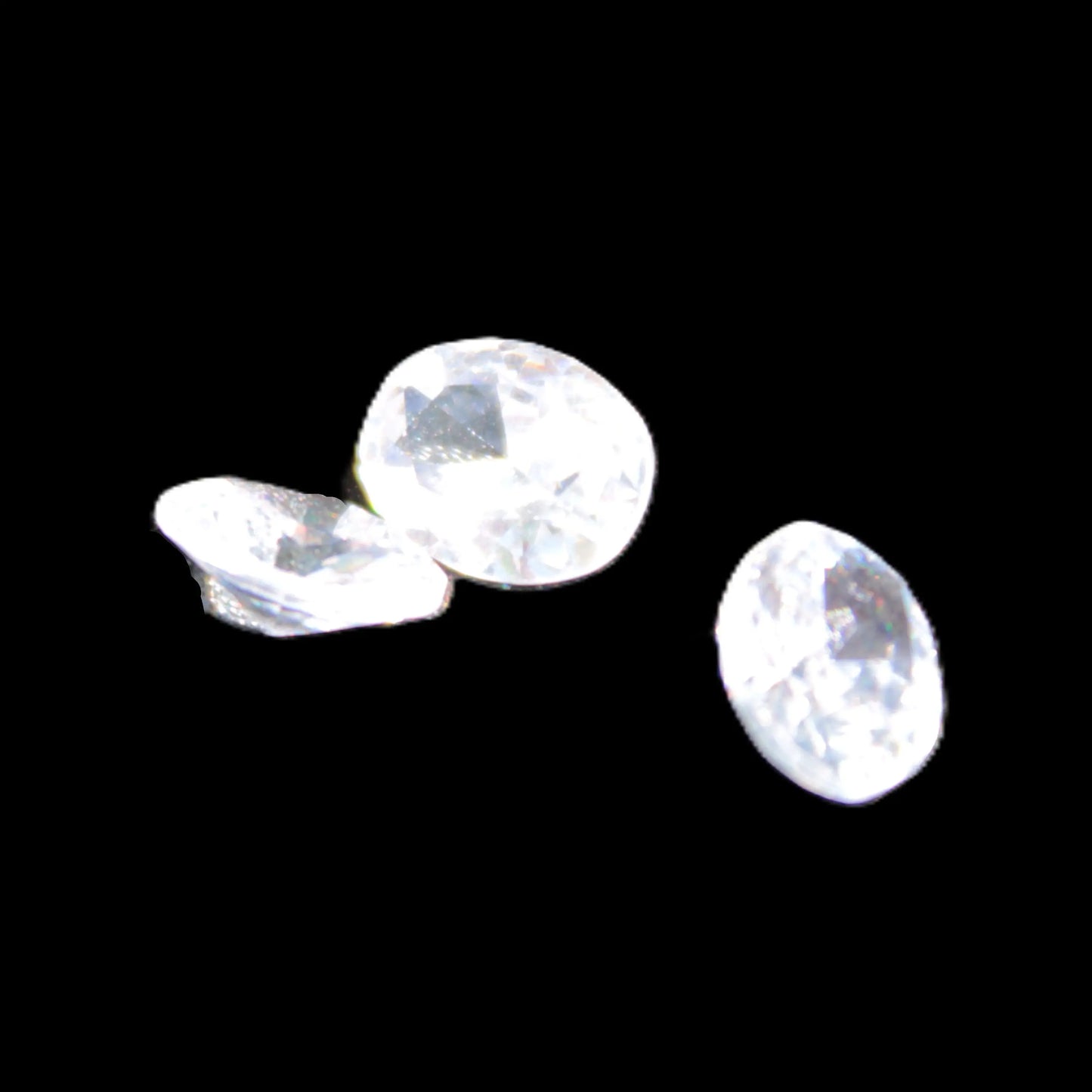 Three Zirconia Asher cut crystals 9.5ct 1.9g Rocks and Things Store