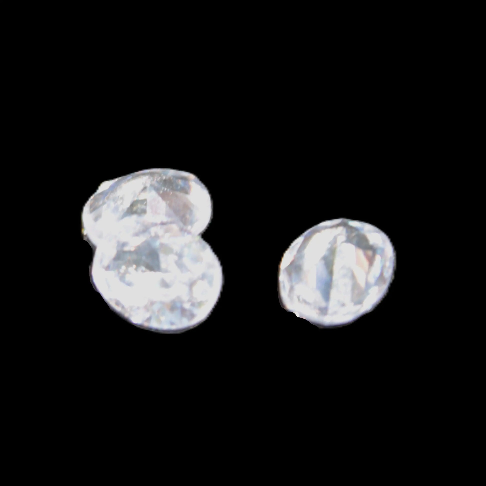 Three Zirconia Asher cut crystals 9.5ct 1.9g Rocks and Things Store