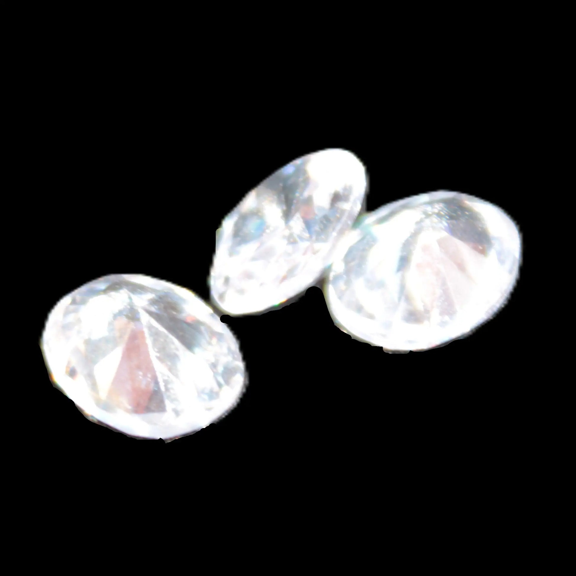 Three Zirconia Asher cut crystals 9.5ct 1.9g Rocks and Things Store