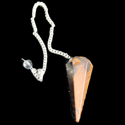 Tigers Eye faceted pendulum for dowsing 14.5g Rocks and Things