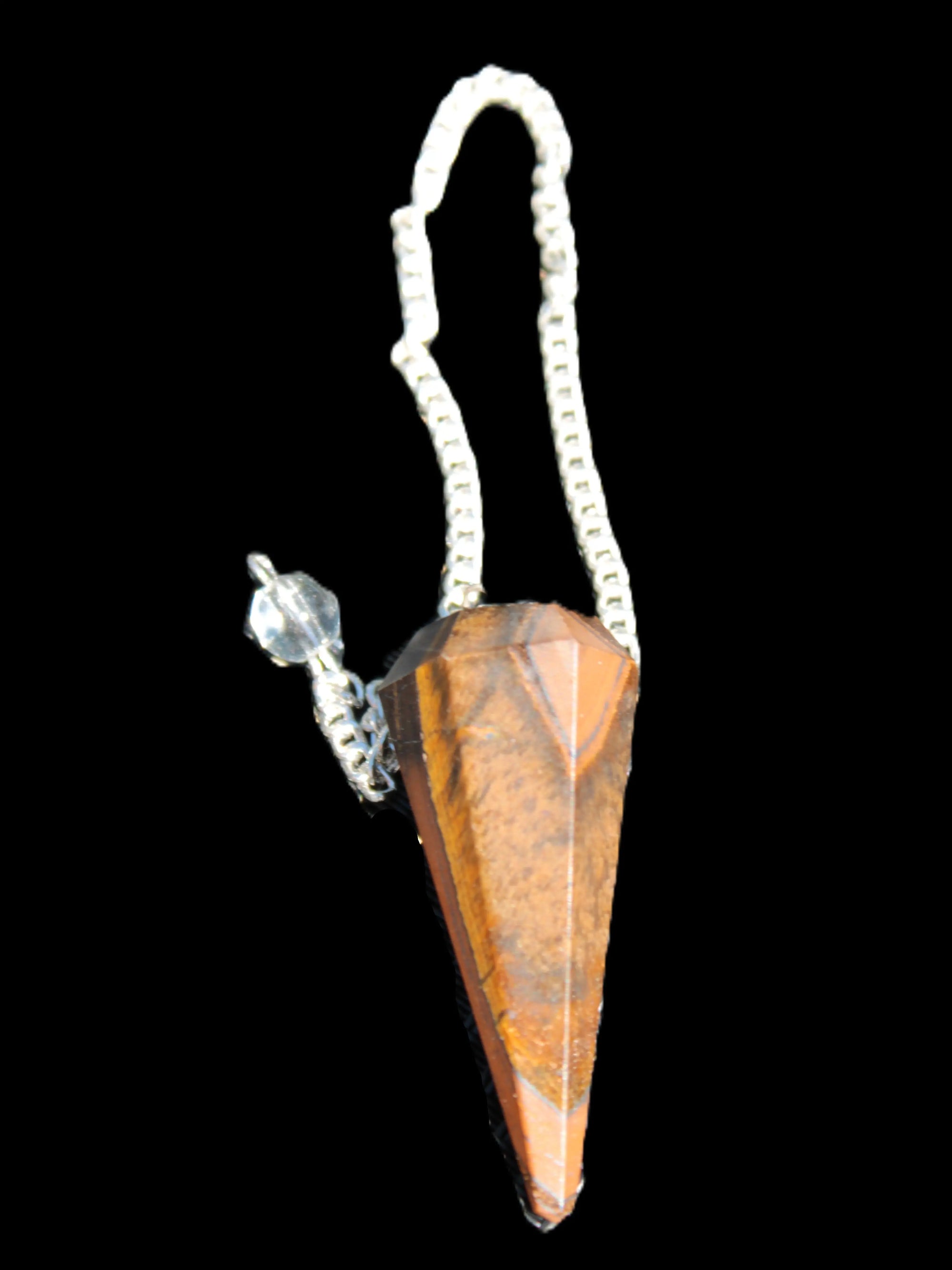 Tigers Eye faceted pendulum for dowsing 14.5g Rocks and Things