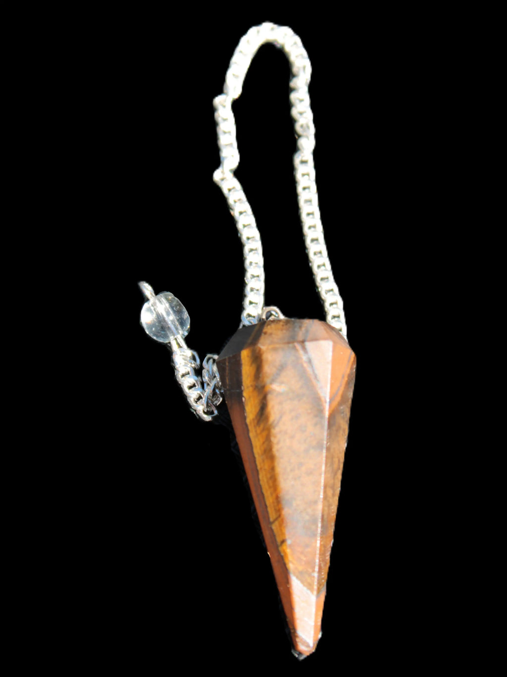 Tigers Eye faceted pendulum for dowsing 14.5g Rocks and Things