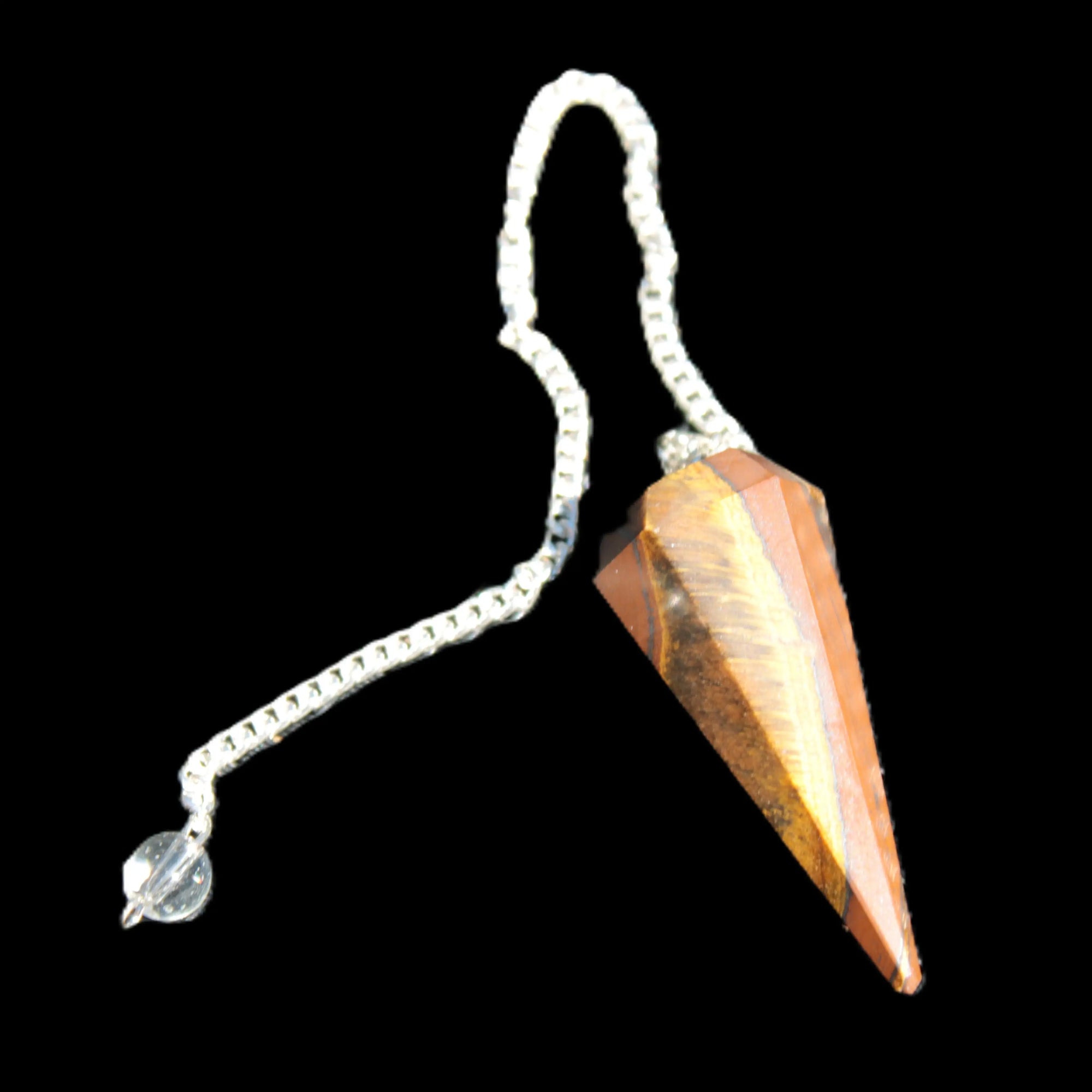 Tigers Eye faceted pendulum for dowsing 14.5g Rocks and Things