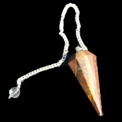 Tigers Eye faceted pendulum for dowsing 14.5g Rocks and Things