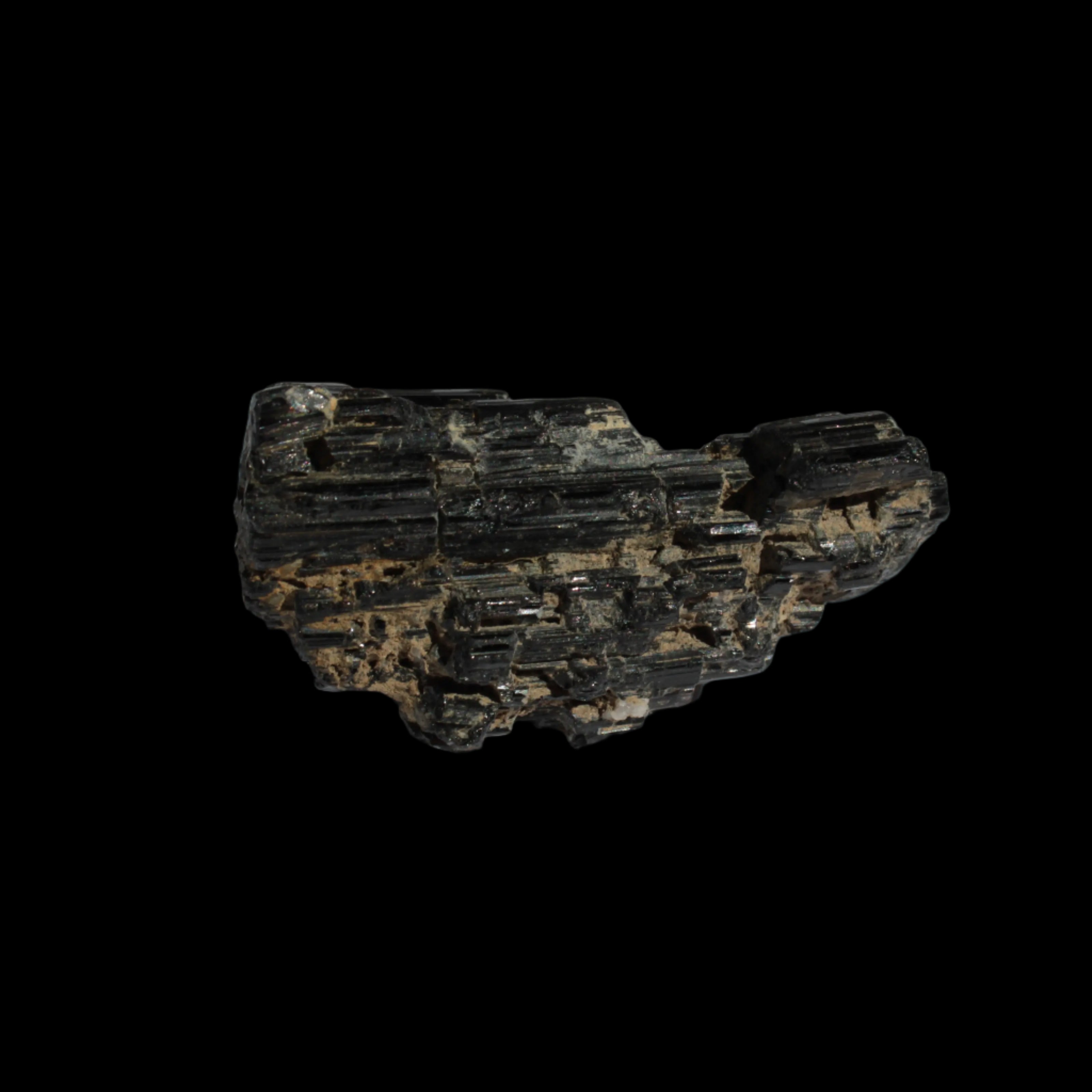 Rainbow Black Tourmaline cluster 81.4ct 16.3g in sunlight - Rocks and Things Store