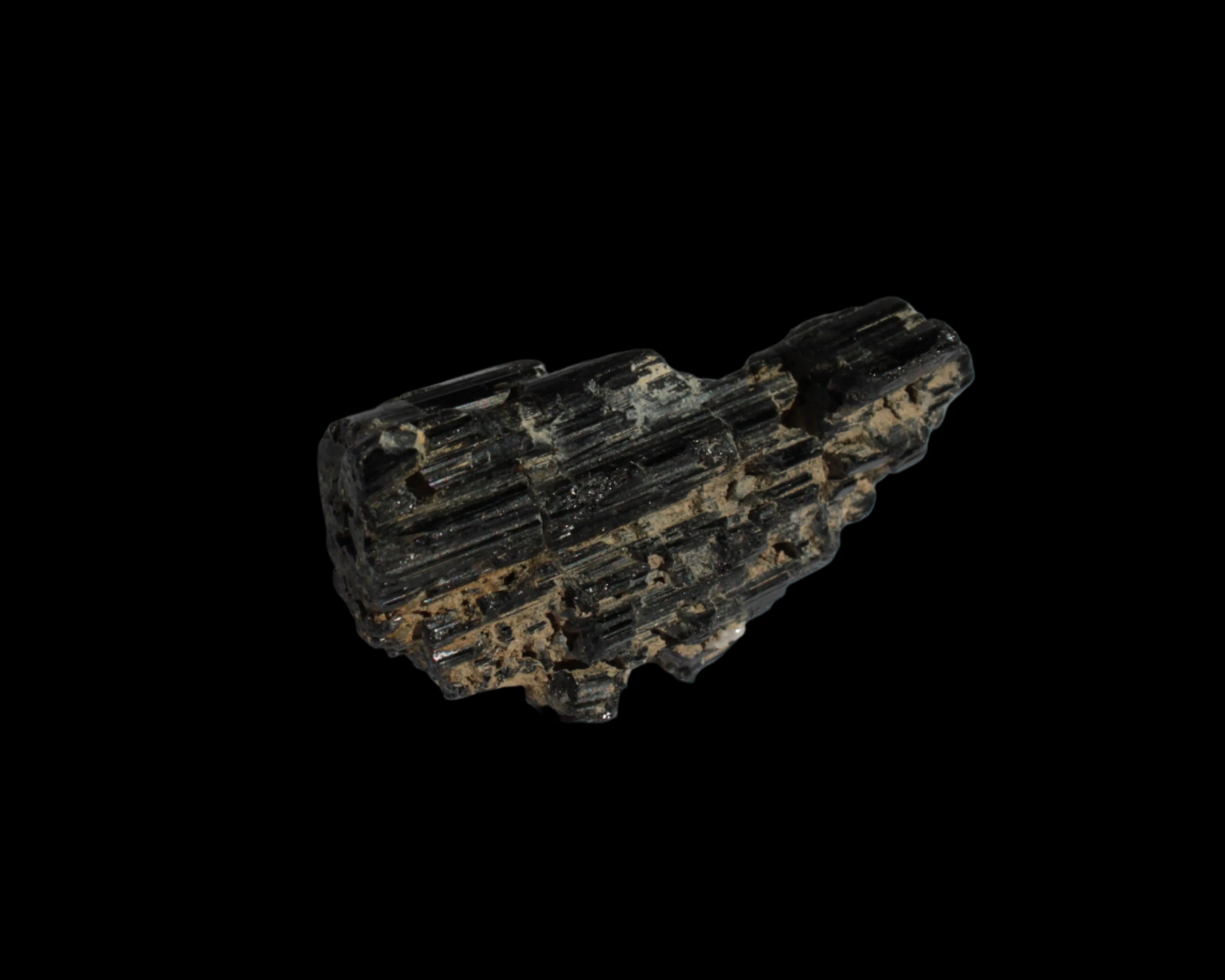 Rainbow Black Tourmaline cluster 81.4ct 16.3g in sunlight - Rocks and Things Store