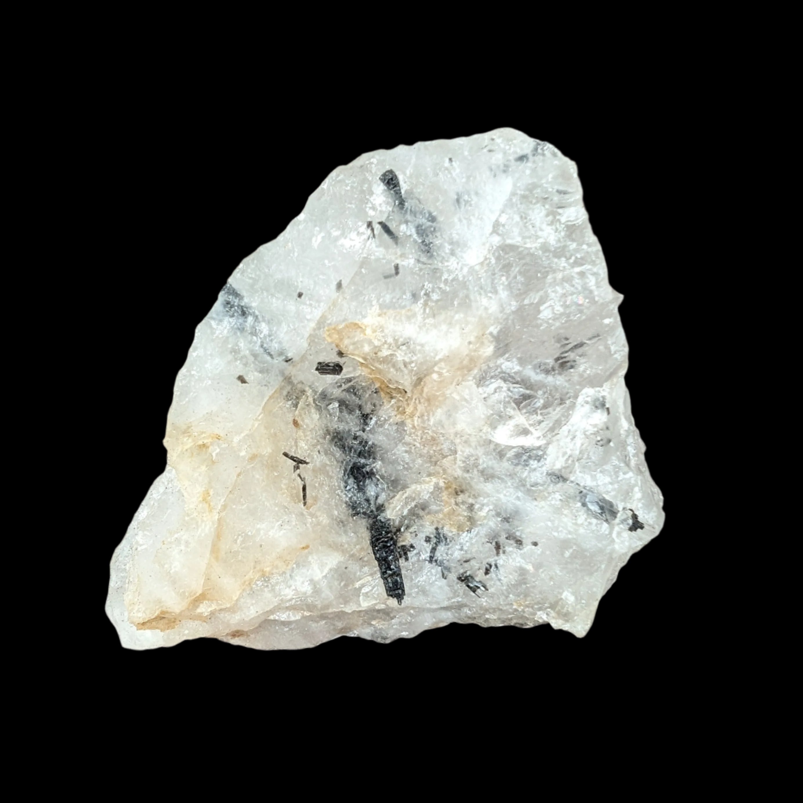 Tourmaline in Quartz rough 101g in sunlight - Rocks and Things Store