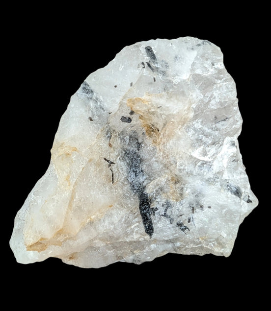 Tourmaline in Quartz rough 101g in sunlight - Rocks and Things Store