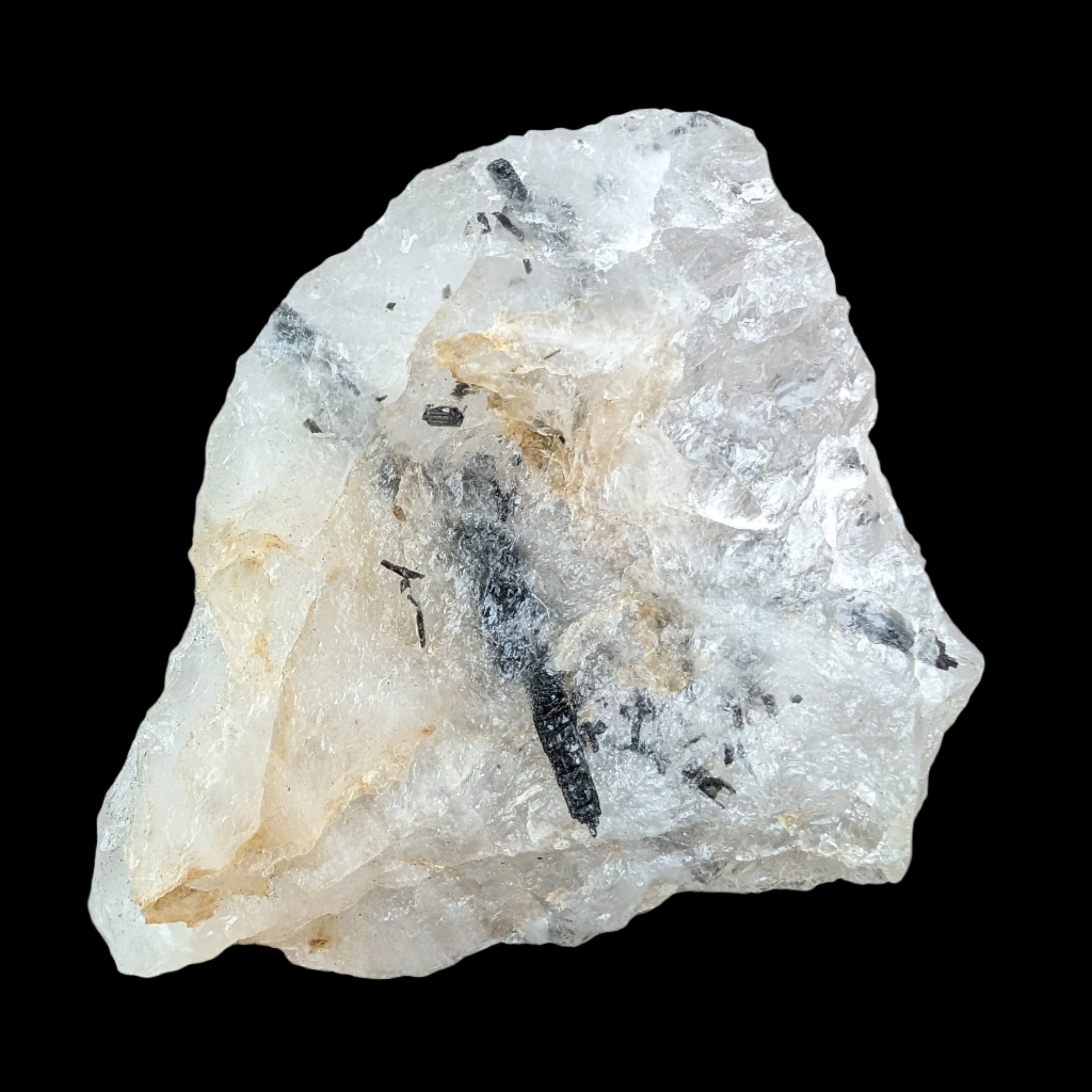 Tourmaline in Quartz rough 101g in sunlight - Rocks and Things Store
