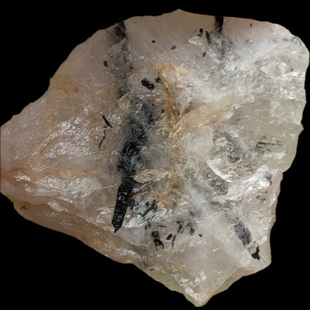 Tourmaline in Quartz rough 101g in sunlight - Rocks and Things Store