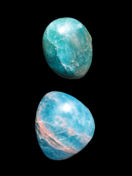 Two Blue Apatite polished stones 17-19g Rocks and Things