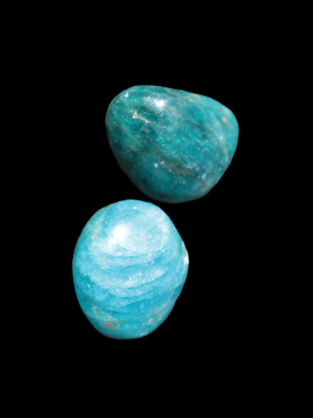Two Blue Apatite polished stones 17-19g Rocks and Things