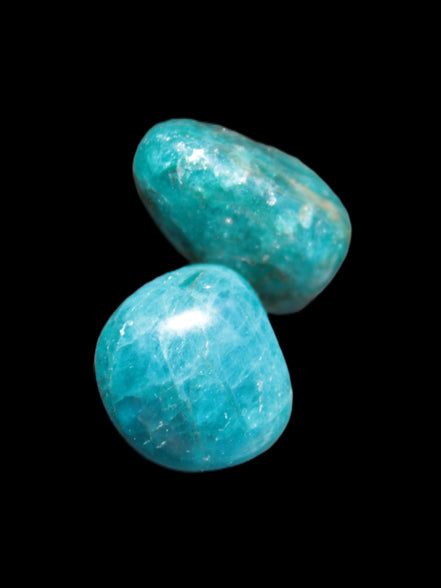 Two Blue Apatite polished stones 17-19g Rocks and Things