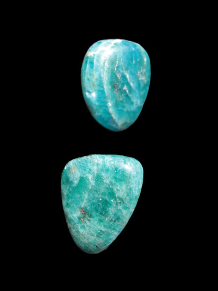 Two Blue Apatite polished stones 17-19g Rocks and Things