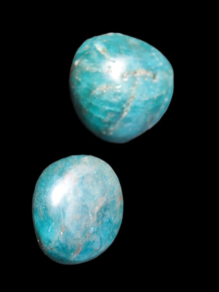 Two Blue Apatite polished stones 17-19g Rocks and Things