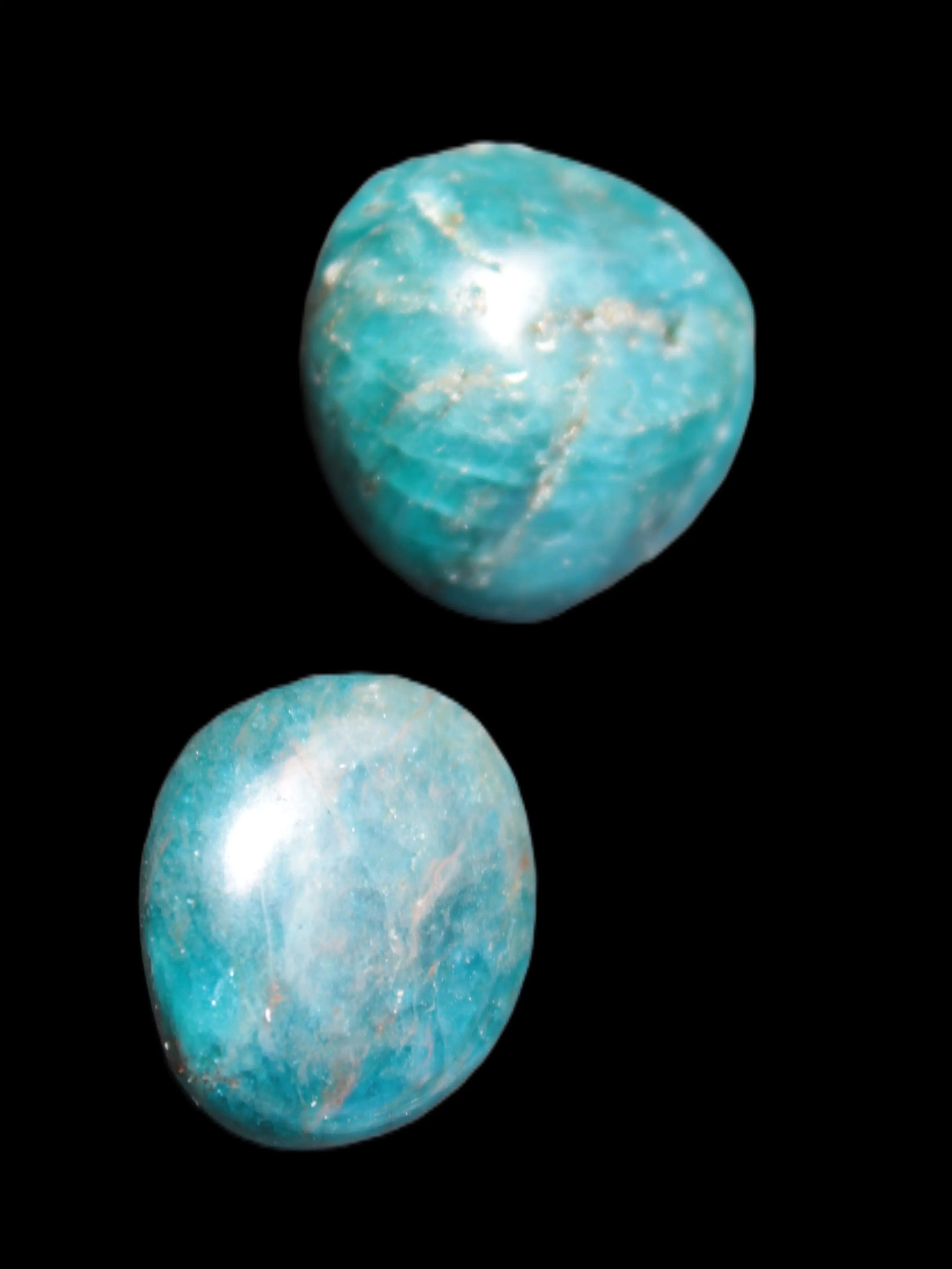 Two Blue Apatite polished stones 17-19g Rocks and Things