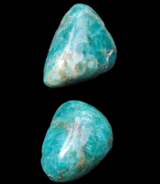 Two Blue Apatite stones 18-22mm 16-19g Rocks and Things