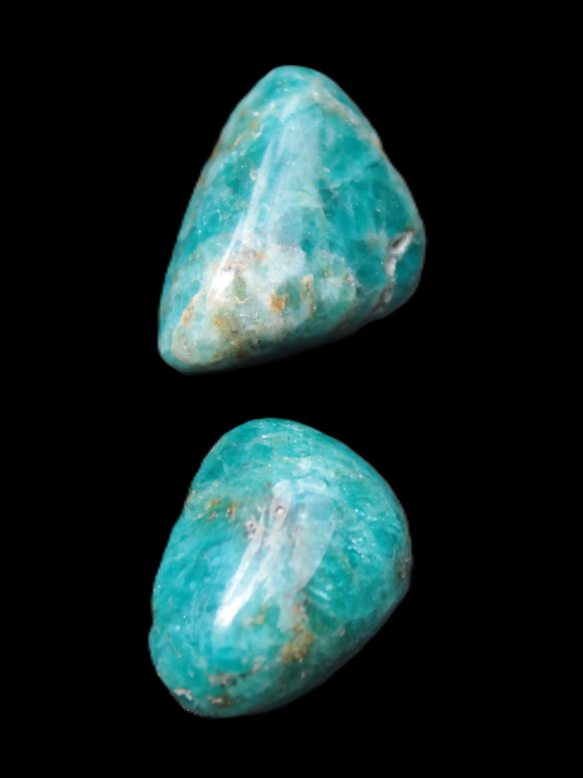 Two Blue Apatite stones 18-22mm 16-19g Rocks and Things