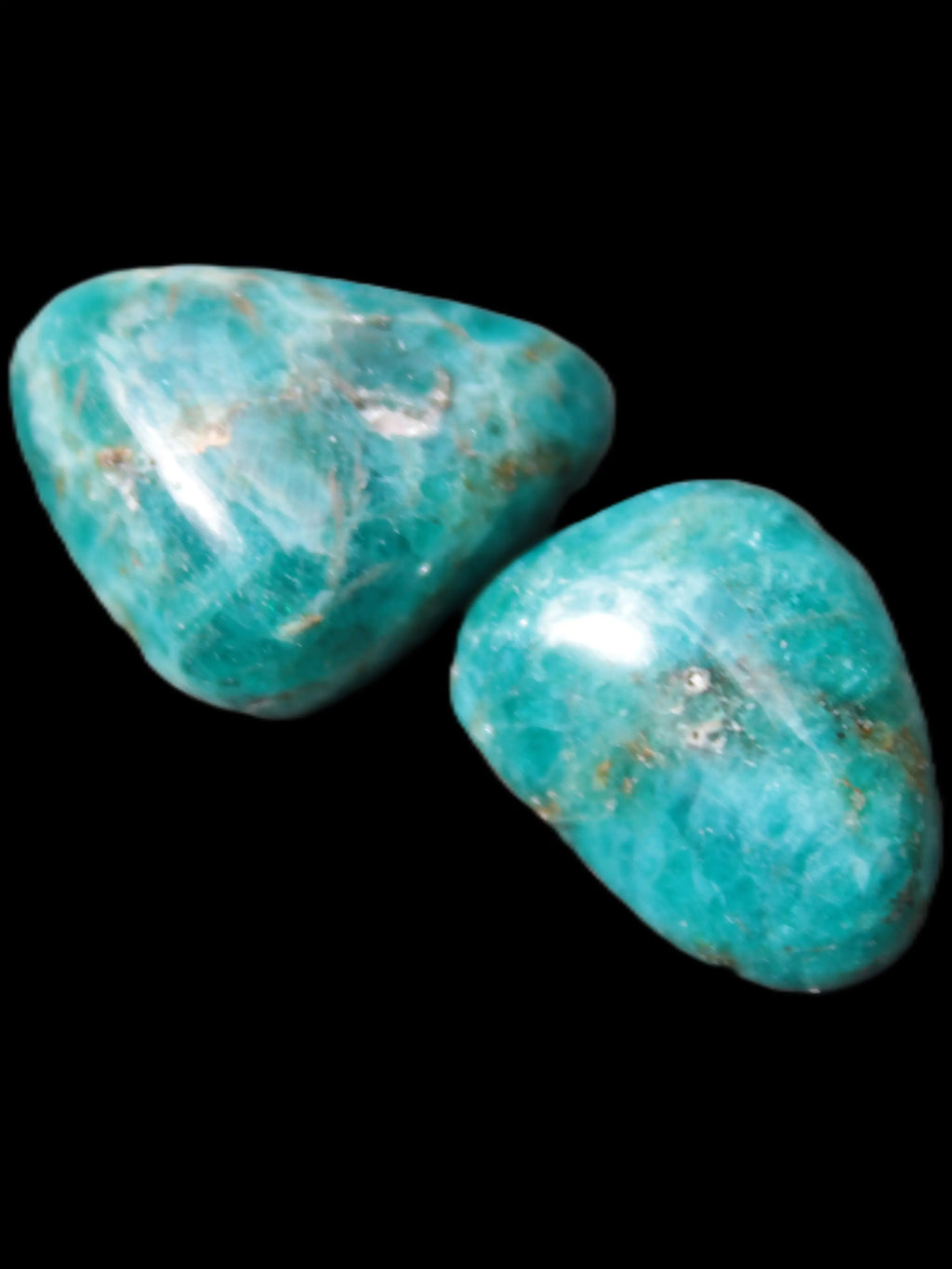 Two Blue Apatite stones 18-22mm 16-19g Rocks and Things